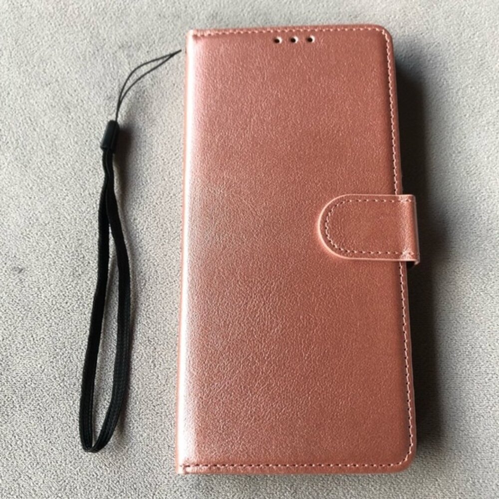 Samsung A21 ~ Wallet Case with Detachable Strap ~ Rose Gold ~ Brand New